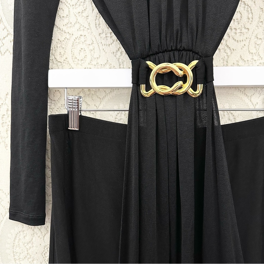 DoDo Bar Or Tina Buckle-Detailed Cutout Crepe Dress - Picture 8 of 16